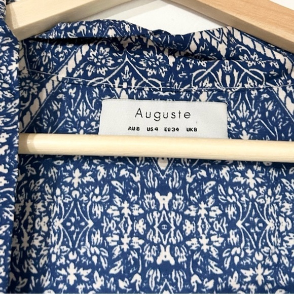 Auguste Long Flowy Duster‎ Kimono in Navy Wonder 4 - Picture 9 of 11